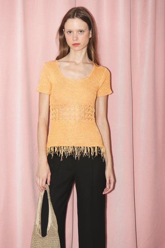 Orange Knit Top (S)