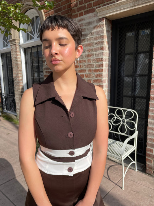 Brown Button Down (S)