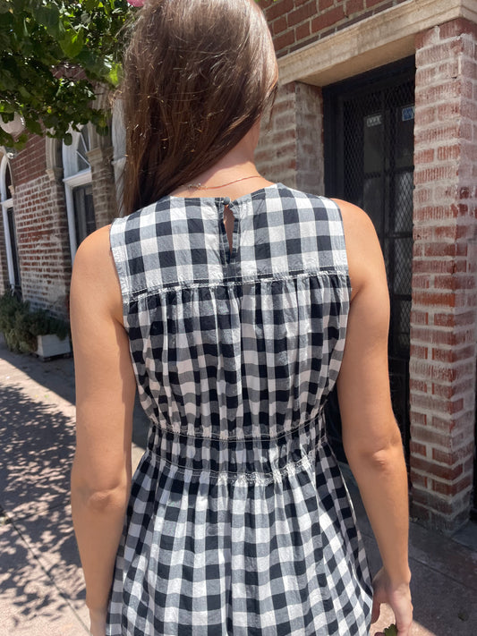 Black & White Gingham Dress (S)