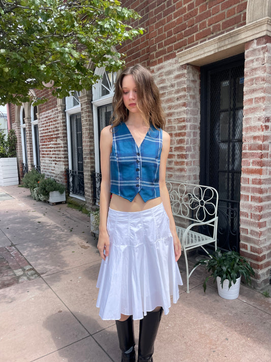 White Pleated Skirt (S)