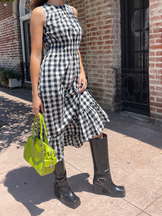 Black & White Gingham Dress (S)