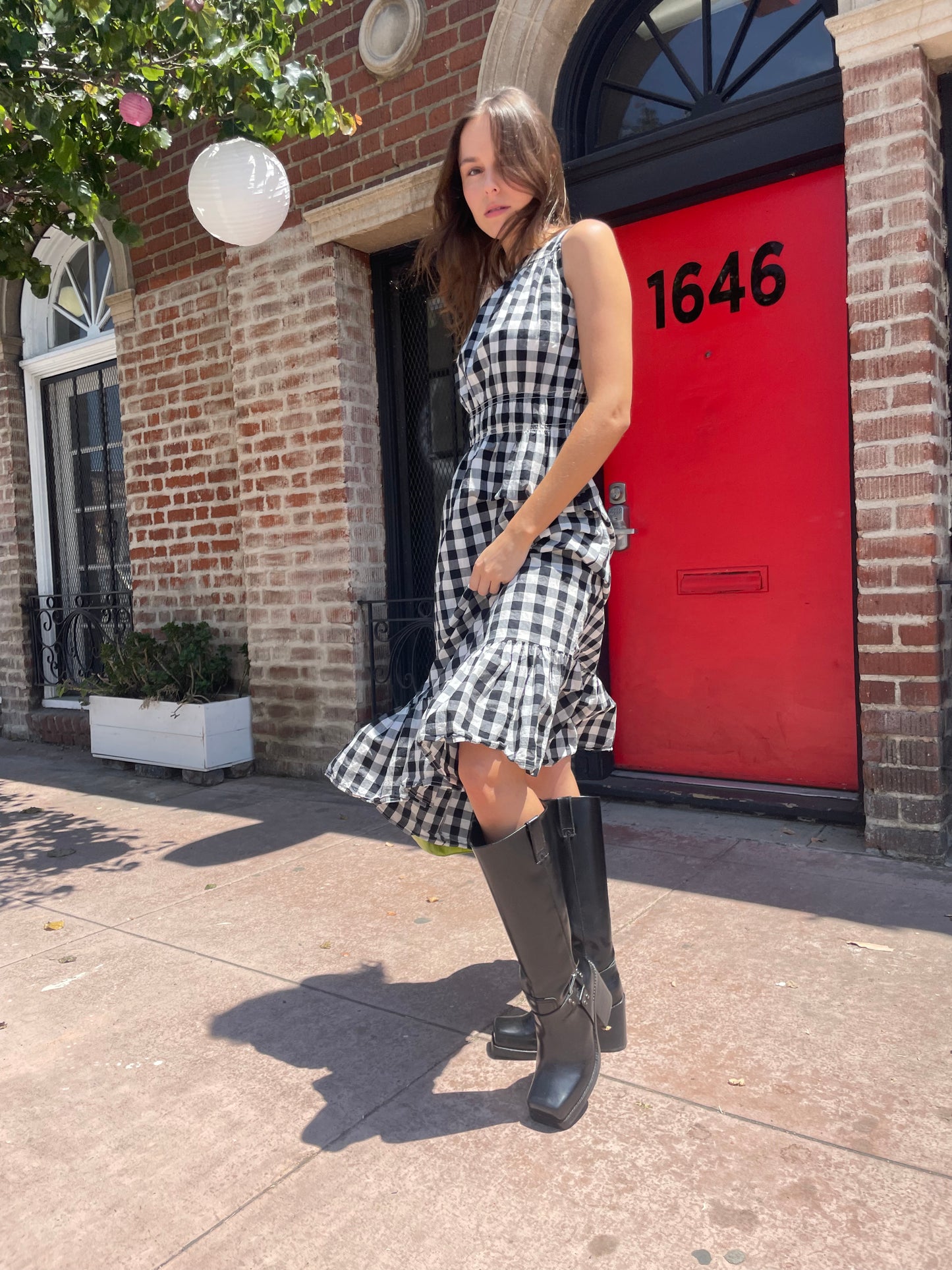 Black & White Gingham Dress (S)