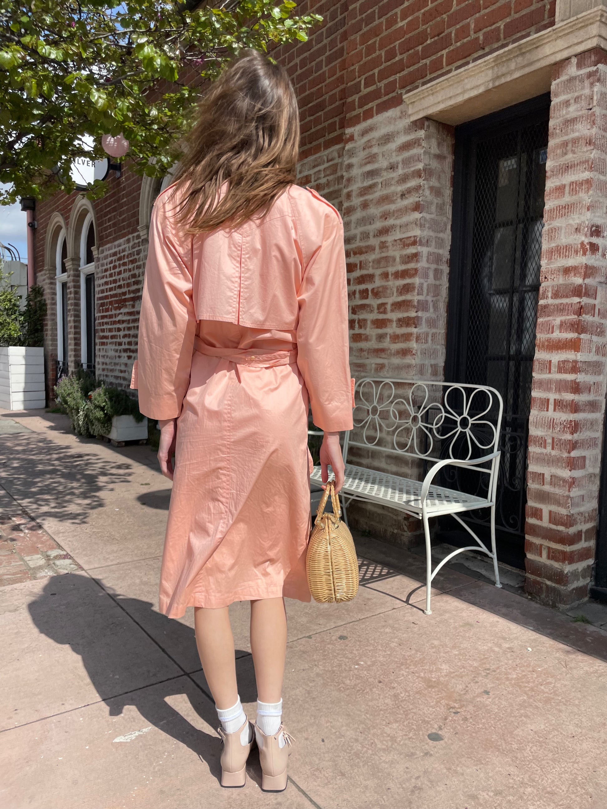 Peach Trench Coat (S) – Shops Silver Peach Trench Coat (S) – Shops Silver