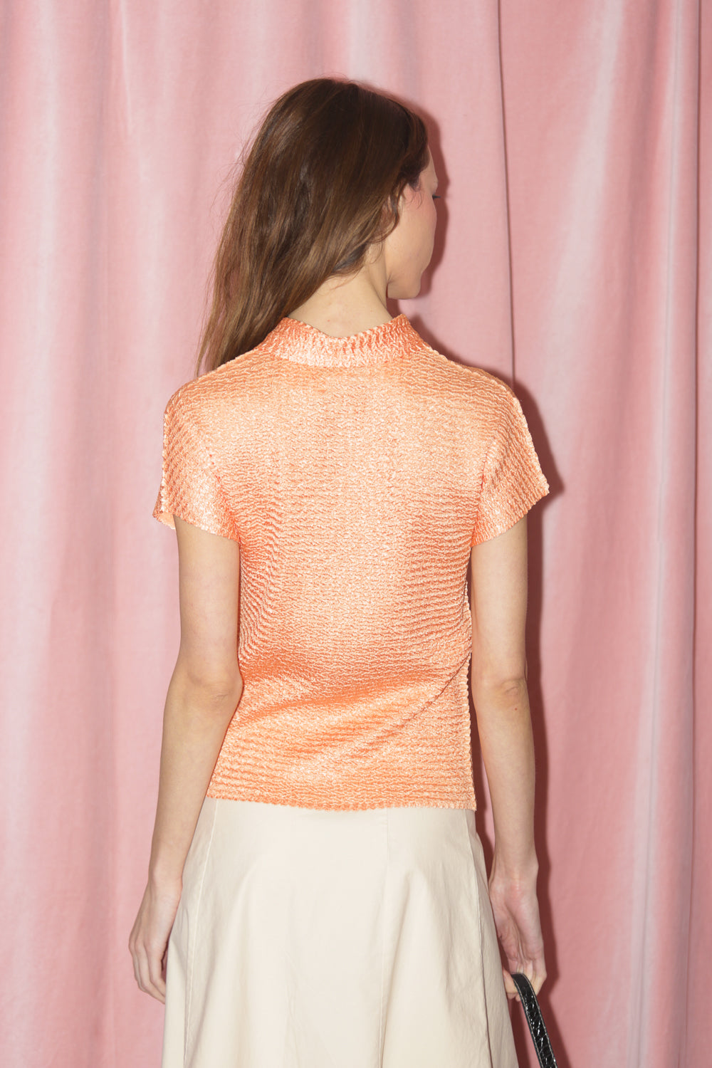 Orange Textured Blouse (S)