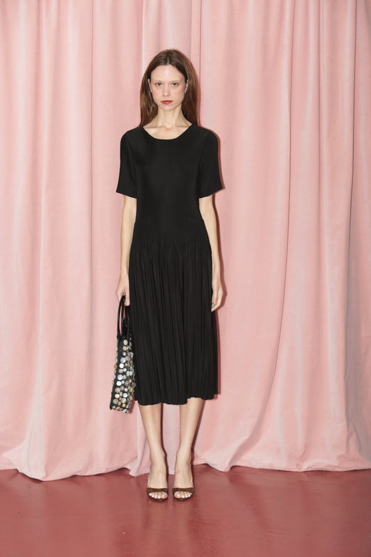 Black Pleated Dress (S)