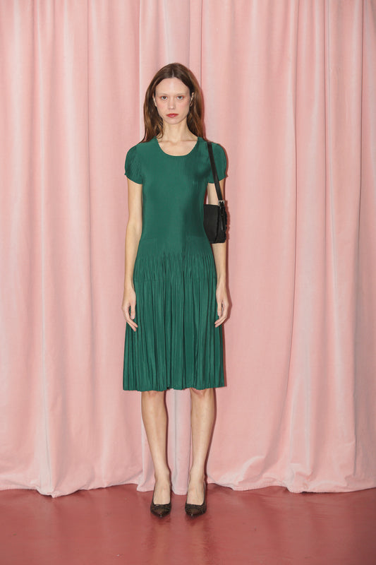 Ivory Green Slip Dress (S)