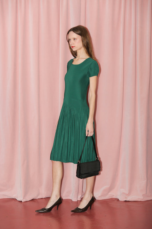 Ivory Green Slip Dress (S)
