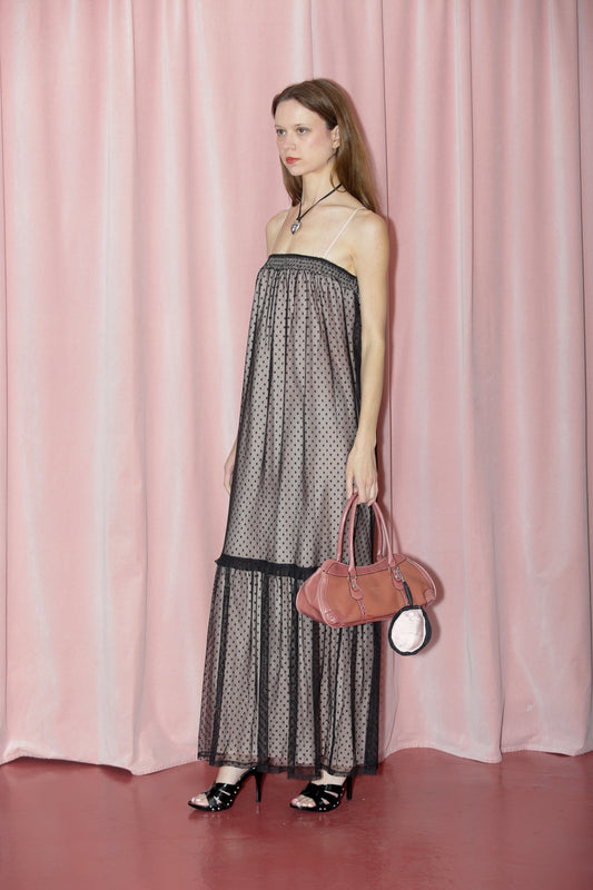 Black & Pink Sheer Dress (S)