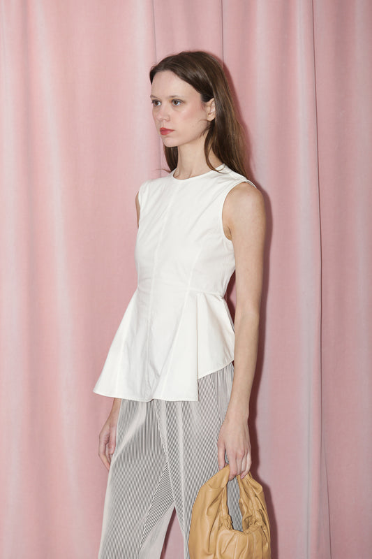 White Sleeveless Top (S)