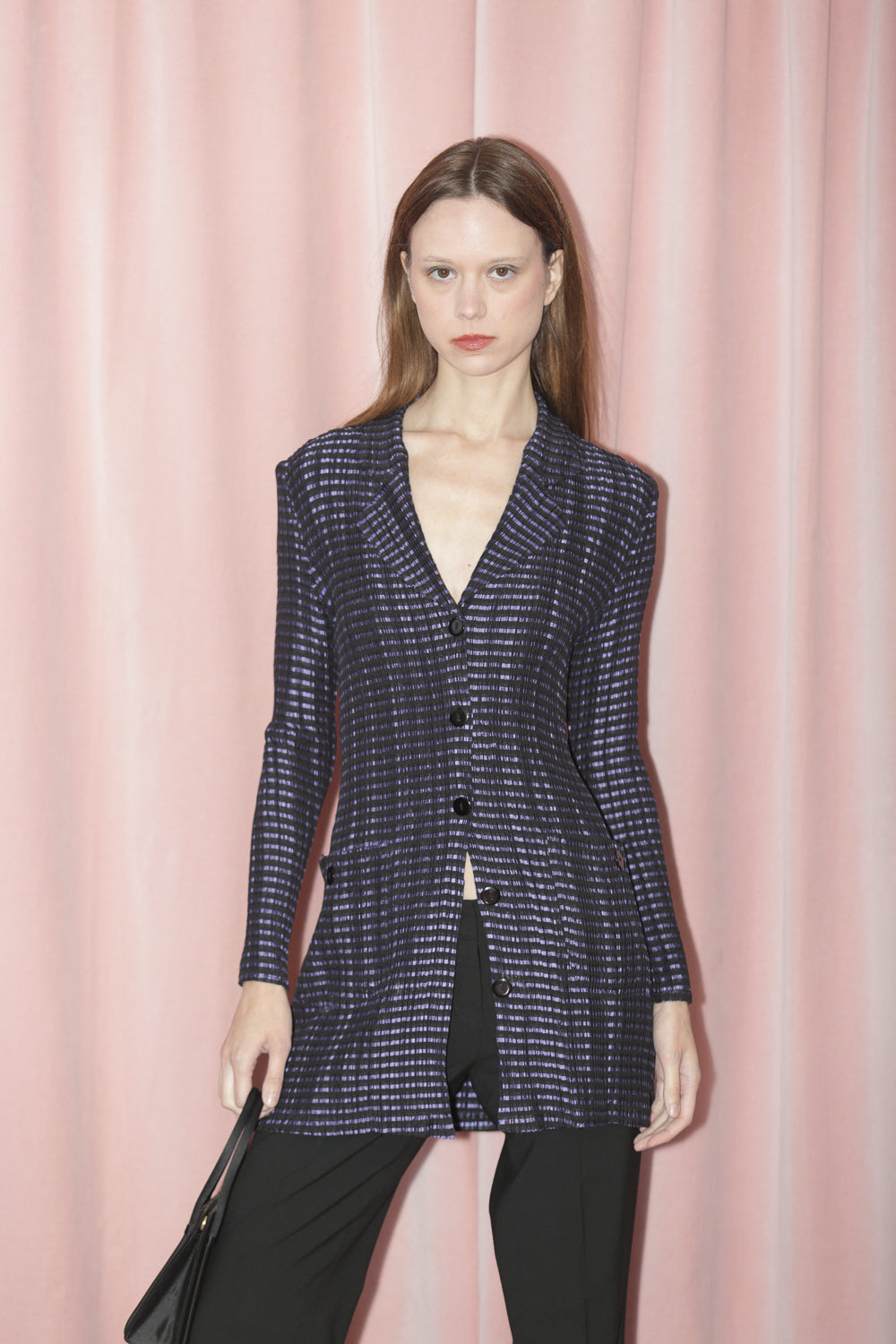 Purple Striped Button Down (S)