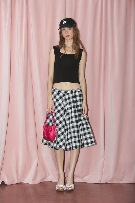 B&W Gingham Skirt (S-M)