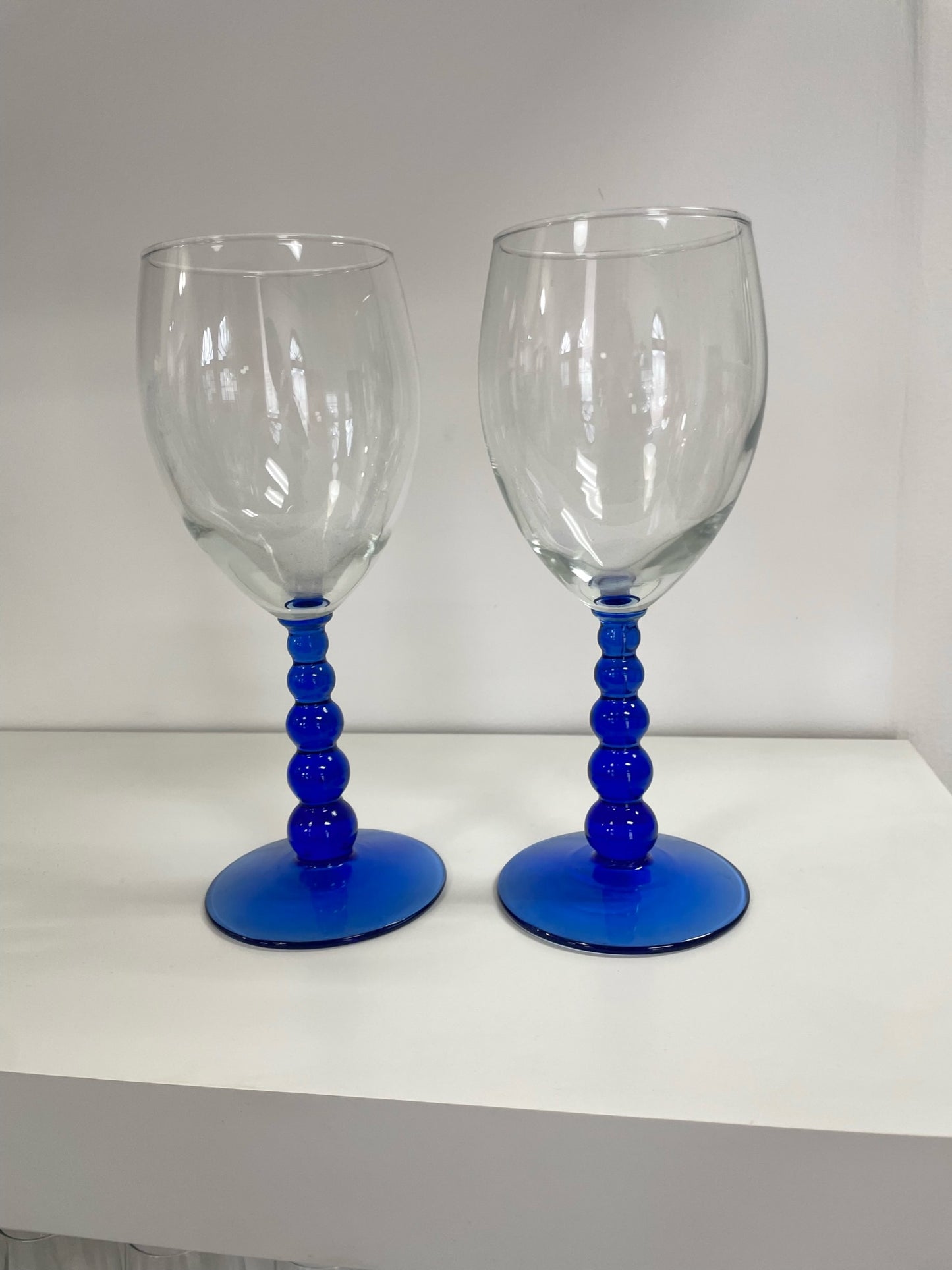 Royal Blue Vintage Wine Glass Set