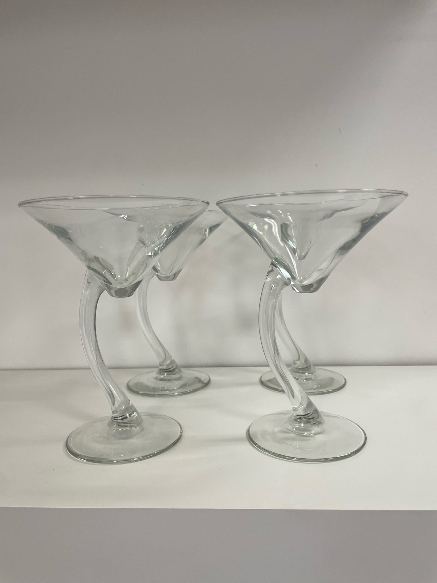 4 Cocktail Glasses With Colored Sterm Martini Glass -  Norway