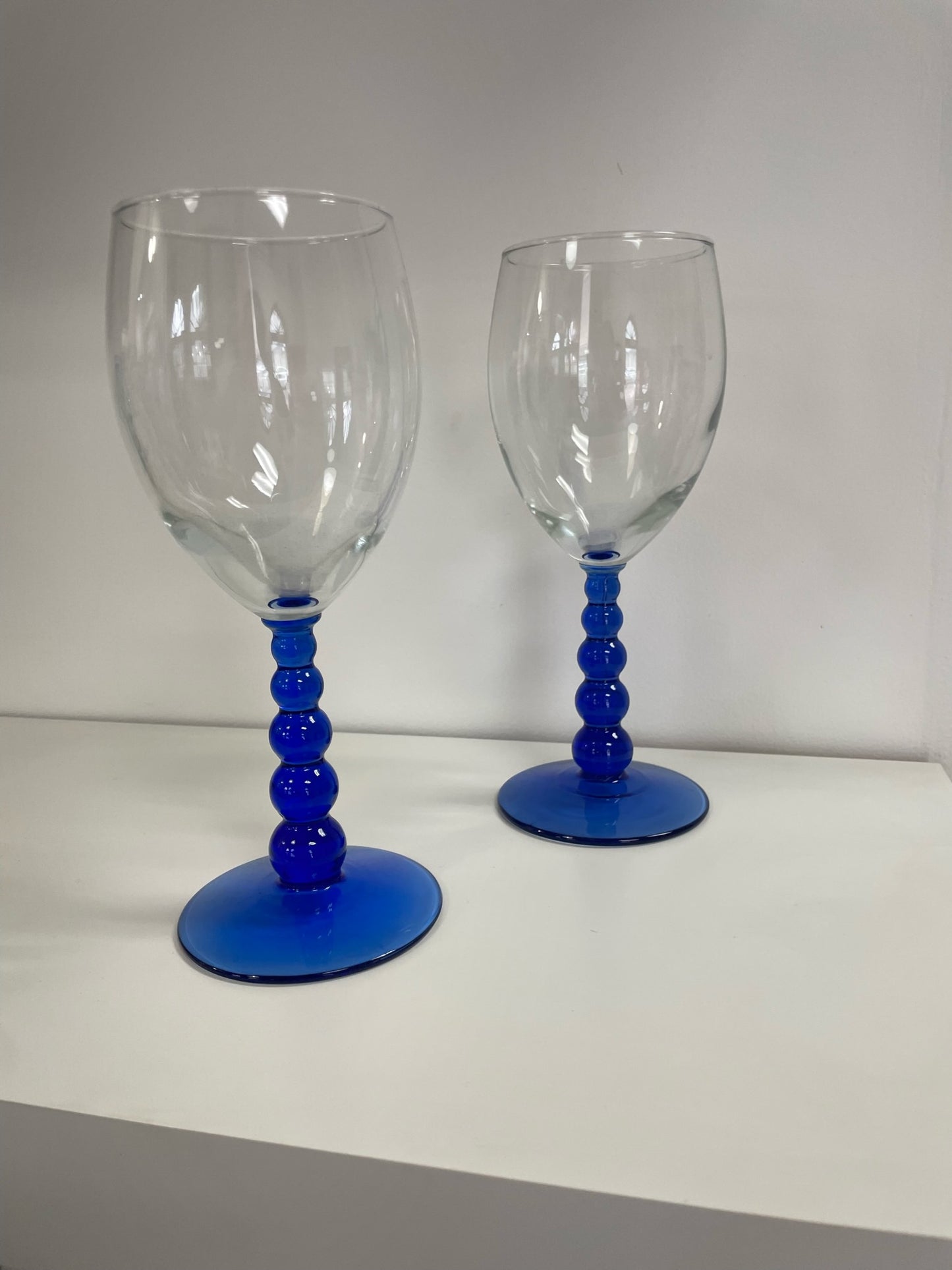 Royal Blue Vintage Wine Glass Set