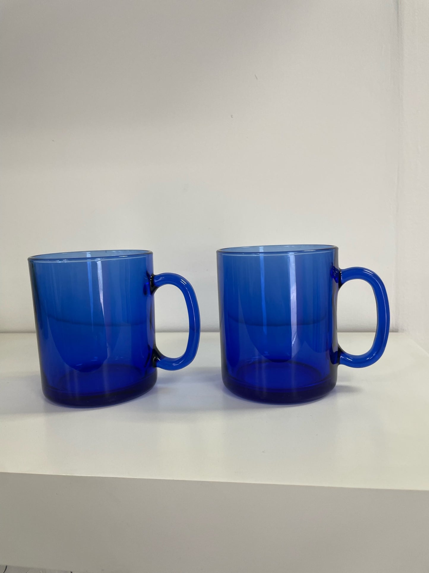 Royal Blue Glass Mug Set