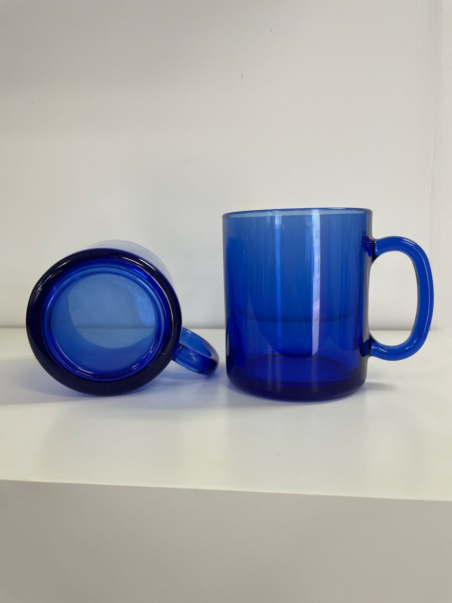 Royal Blue Glass Mug Set