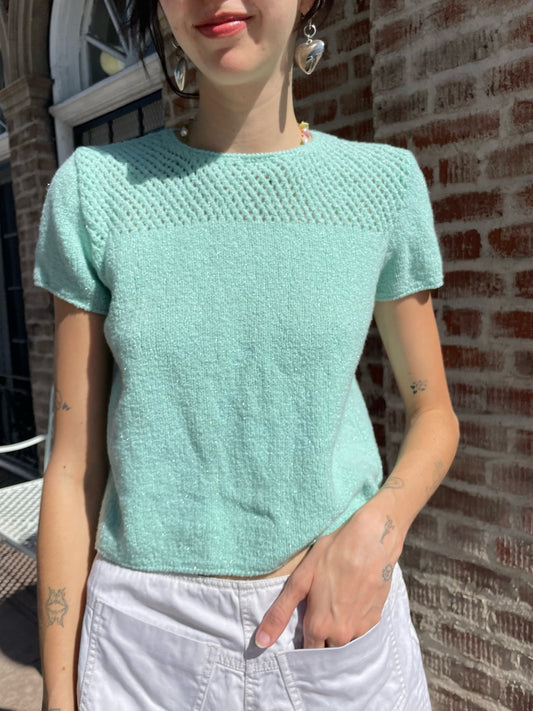 Seafoam Green Top